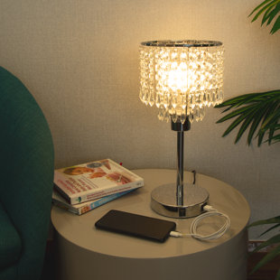 Silver chandelier best sale table lamp